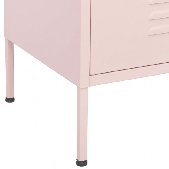 Armoire de rangement Rose 80x35x101,5 cm Acier