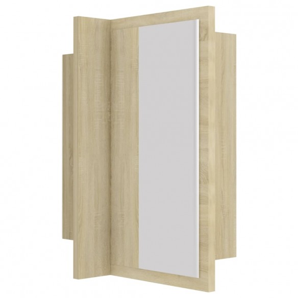 Armoire à miroir à LED de bain Chêne sonoma 40x12x45 Acrylique