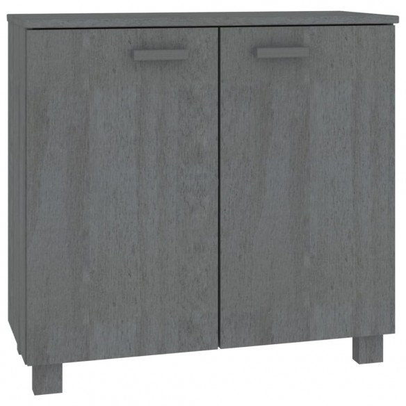 Buffet HAMAR Gris foncé 85x35x80 cm Bois massif de pin