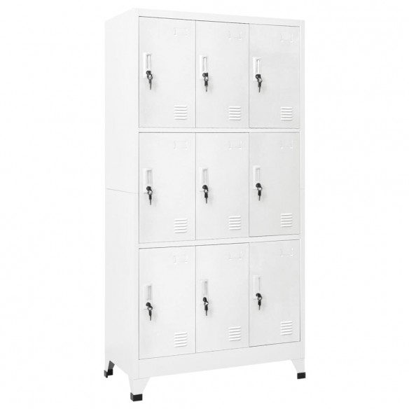 Armoire à casier avec 9 compartiments Acier 90x45x180 cm Gris