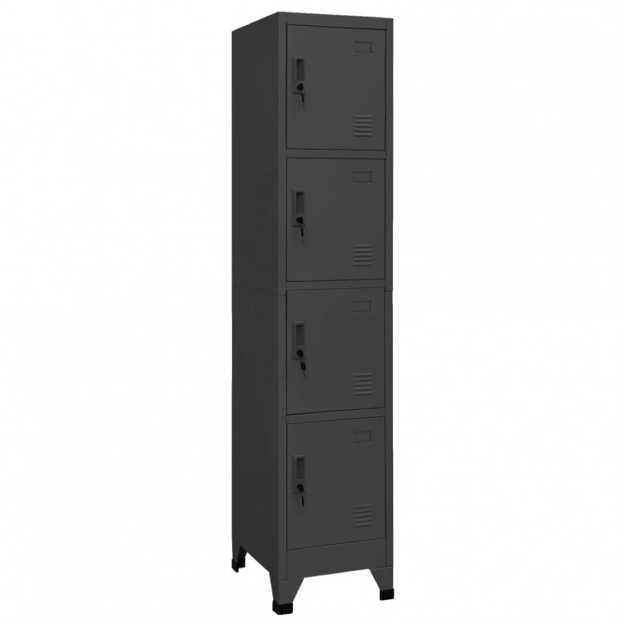 Armoire à casiers Anthracite 38x45x180 cm Acier