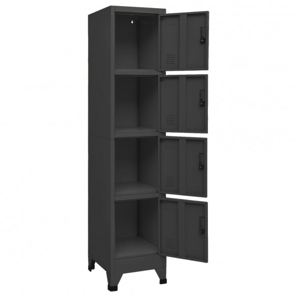 Armoire à casiers Anthracite 38x45x180 cm Acier