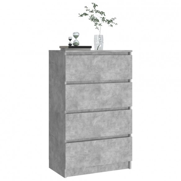 Buffet Gris béton 60x35x98,5 cm Bois d'ingénierie