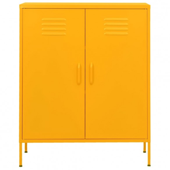 Armoire de rangement Jaune moutarde 80x35x101,5 cm Acier