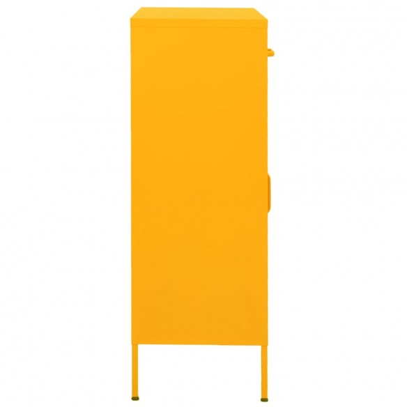 Armoire de rangement Jaune moutarde 80x35x101,5 cm Acier