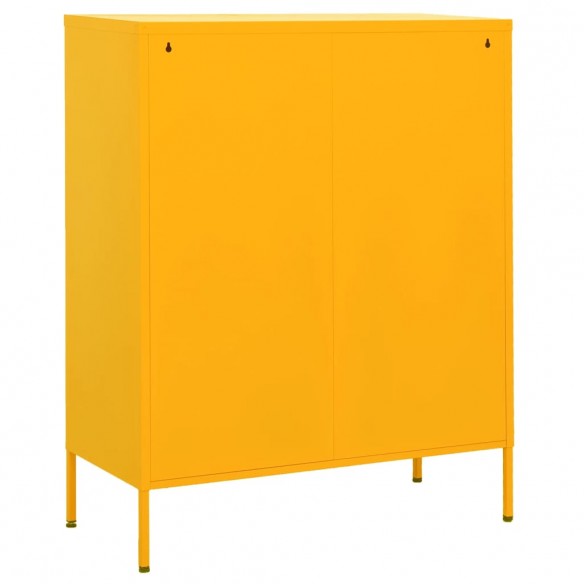 Armoire de rangement Jaune moutarde 80x35x101,5 cm Acier