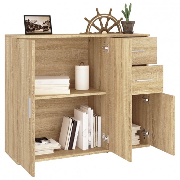 Buffet Chêne sonoma 91x29,5x75 cm Bois d'ingénierie