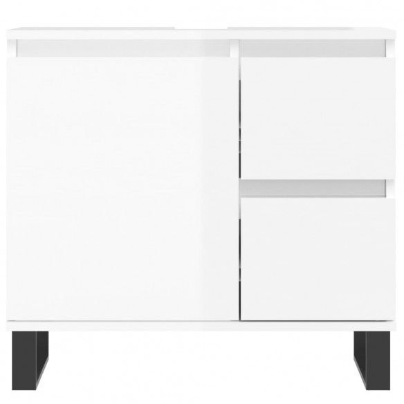 Armoire de salle de bain blanc brillant 65x33x60 cm