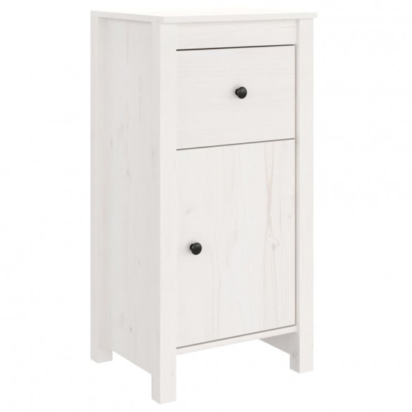 Buffet Blanc 40x35x80 cm Bois massif de pin