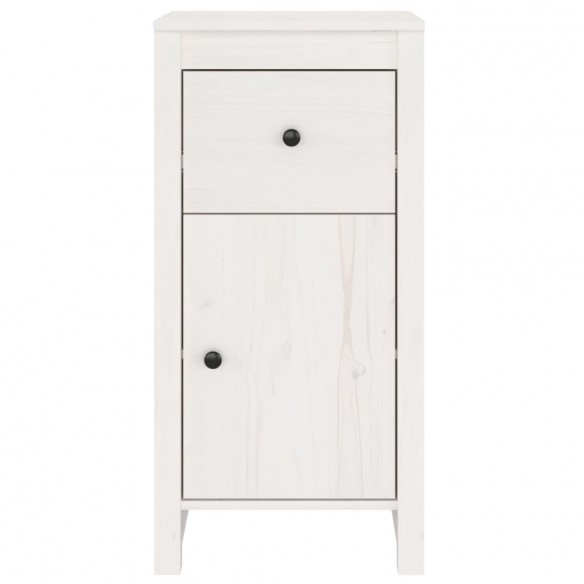 Buffet Blanc 40x35x80 cm Bois massif de pin