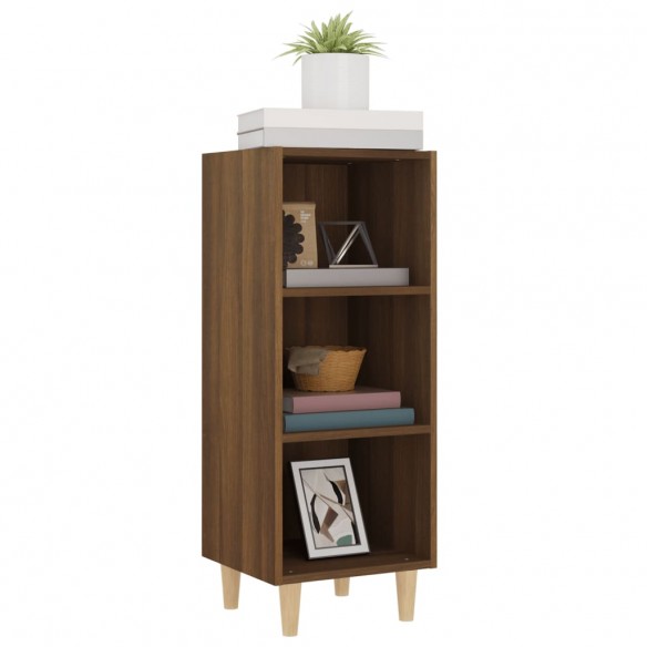 Buffet Chêne marron 34,5x32,5x90 cm Bois d'ingénierie