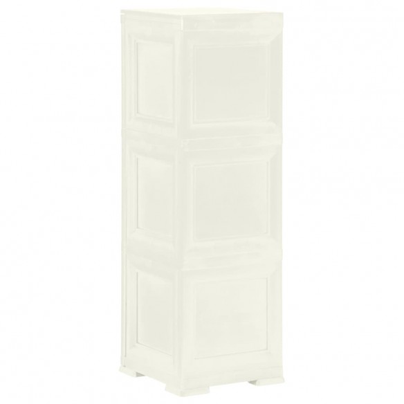 Armoire plastique 40x43x125 cm design bois glace à la vanille