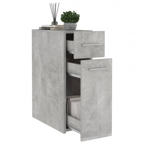 Armoire d'apothicaire Gris béton 20x45,5x60 cm Aggloméré