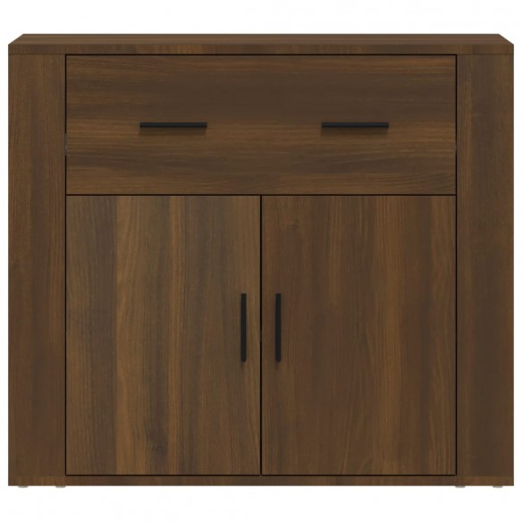 Buffet Chêne marron 80x33x70 cm Bois d'ingénierie