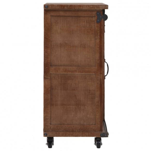 Armoire de rangement Bois de sapin massif 64x33,5x75 cm Marron