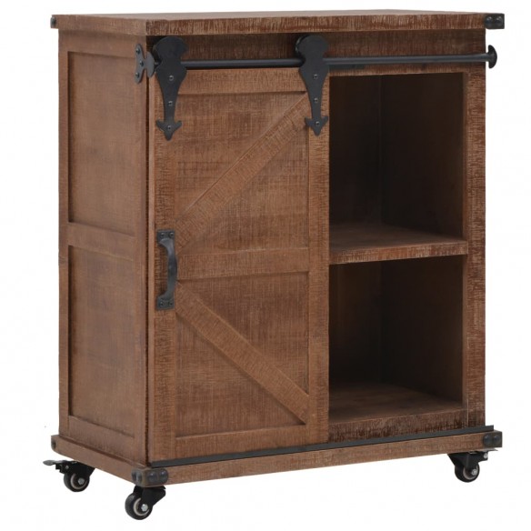 Armoire de rangement Bois de sapin massif 64x33,5x75 cm Marron