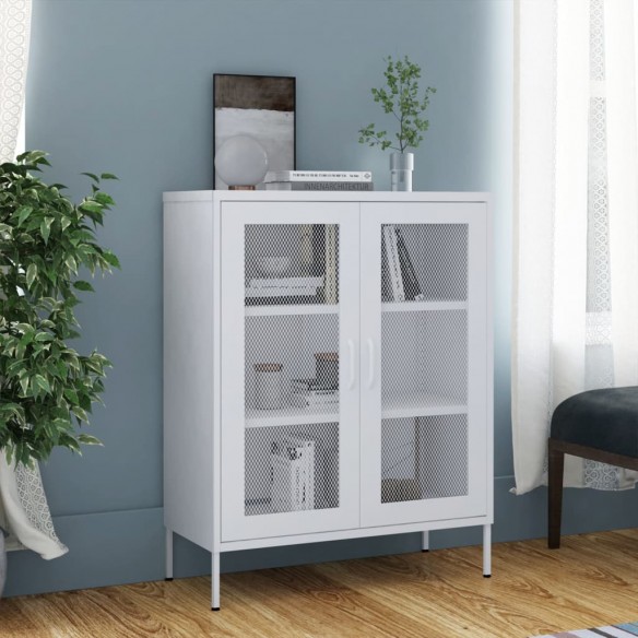 Armoire de rangement Blanc 80x35x101,5 cm Acier