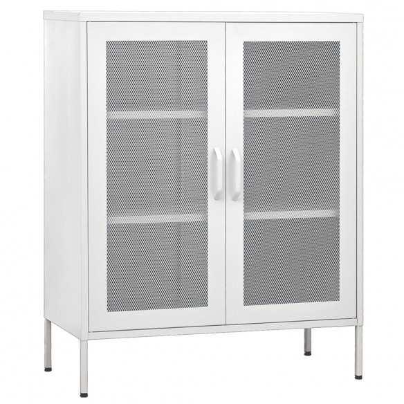 Armoire de rangement Blanc 80x35x101,5 cm Acier