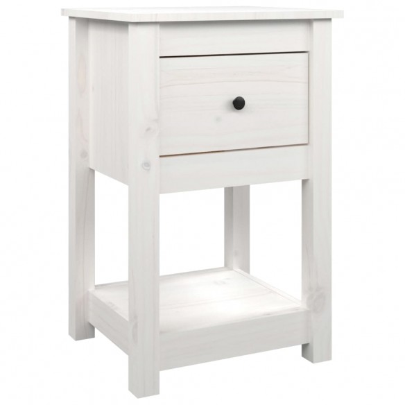 Tables de chevet 2 pcs Blanc 40x35x61,5 cm Bois de pin massif