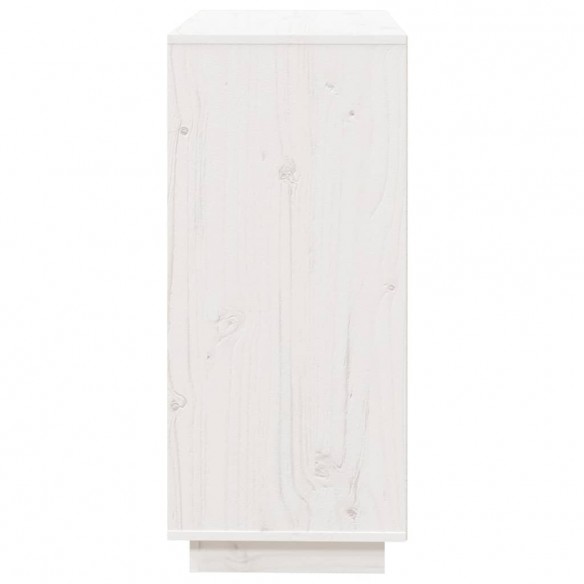 Buffet Blanc 74x35x80 cm Bois massif de pin