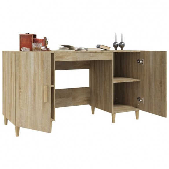 Bureau Chêne sonoma 140x50x75 cm Bois d'ingénierie