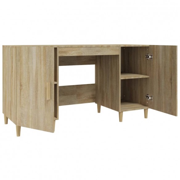 Bureau Chêne sonoma 140x50x75 cm Bois d'ingénierie