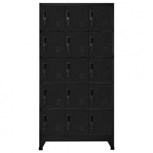 Armoire à casiers Noir 90x40x180 cm Acier