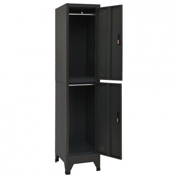 Armoire à casiers Anthracite 38x45x180 cm Acier