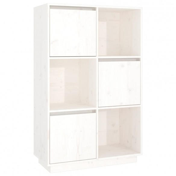 Buffet Blanc 74x35x117 cm Bois massif de pin