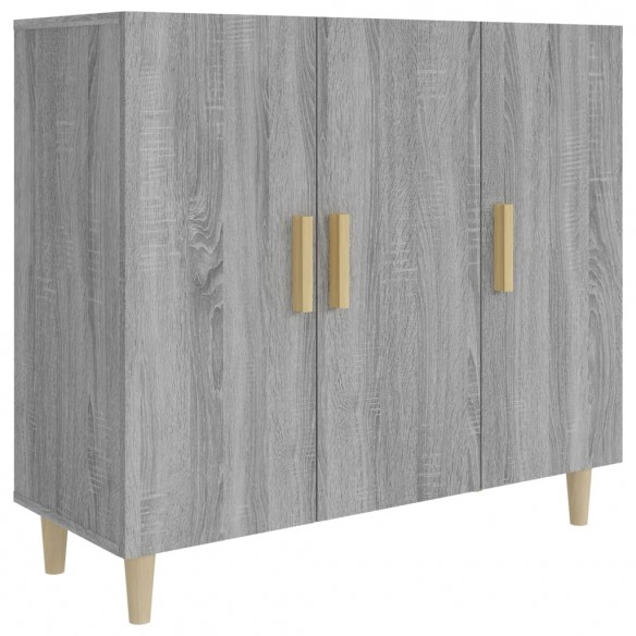 Buffet sonoma gris 90x34x80 cm bois d'ingénierie