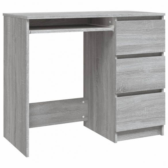 Bureau Sonoma gris 90x45x76 cm Bois d'ingénierie