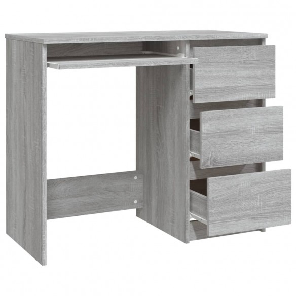 Bureau Sonoma gris 90x45x76 cm Bois d'ingénierie