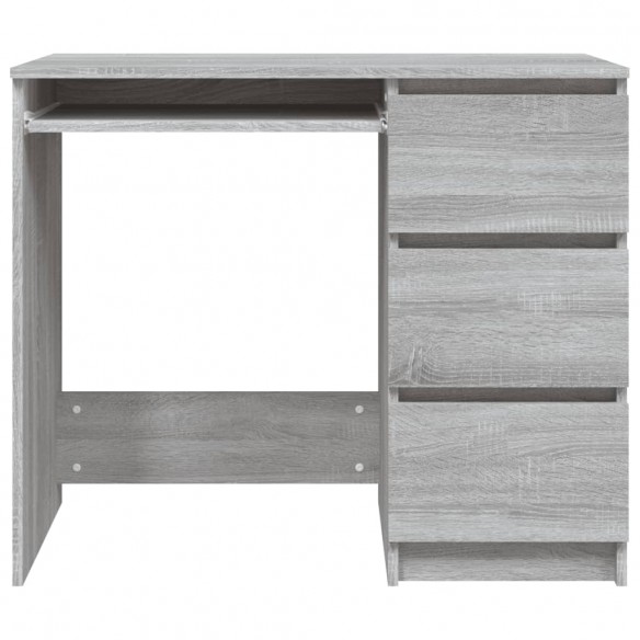 Bureau Sonoma gris 90x45x76 cm Bois d'ingénierie