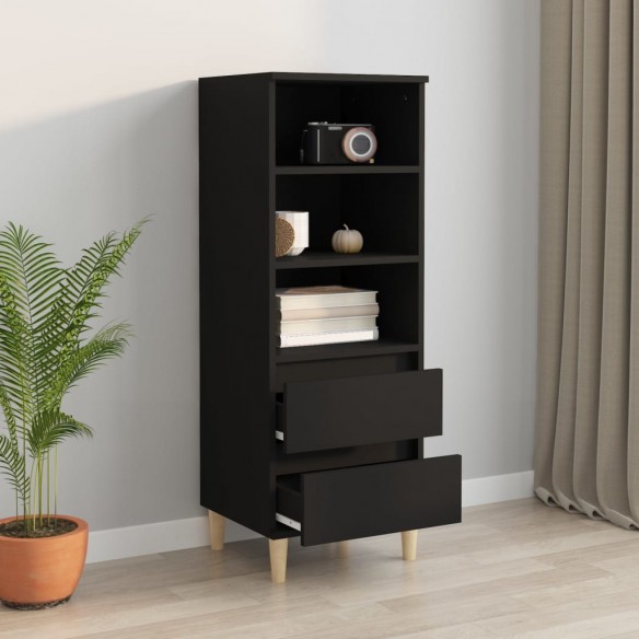 Buffet haut Noir 40x36x110 cm Bois d'ingénierie