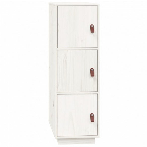 Buffet haut Blanc 34x40x108,5 cm Bois massif de pin