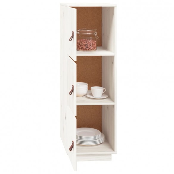 Buffet haut Blanc 34x40x108,5 cm Bois massif de pin