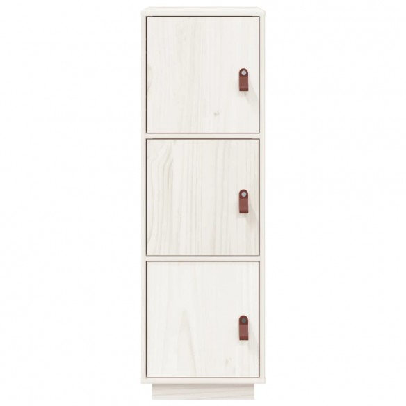 Buffet haut Blanc 34x40x108,5 cm Bois massif de pin