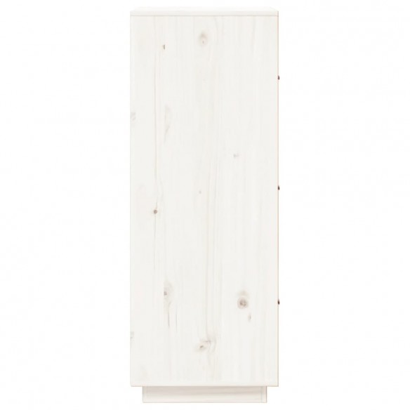 Buffet haut Blanc 34x40x108,5 cm Bois massif de pin