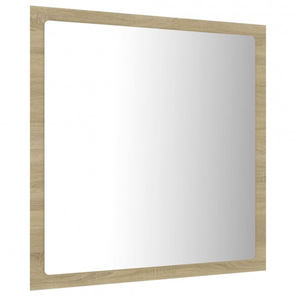 Miroir LED de salle de bain Chêne sonoma 40x8,5x37 cm Acrylique