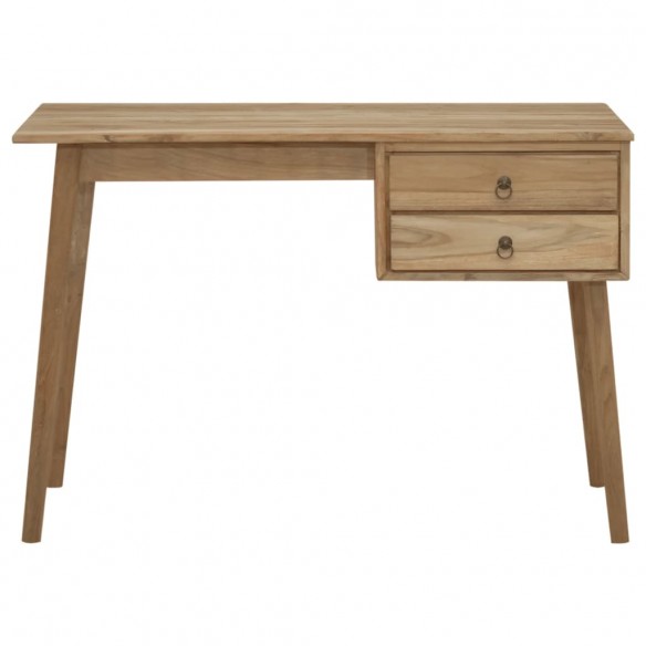 Bureau avec 2 tiroirs 110x52x75 cm Bois de teck solide