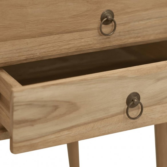 Bureau avec 2 tiroirs 110x52x75 cm Bois de teck solide