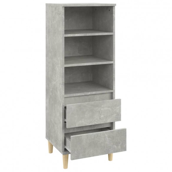 Buffet haut Gris béton 40x36x110 cm Bois d'ingénierie