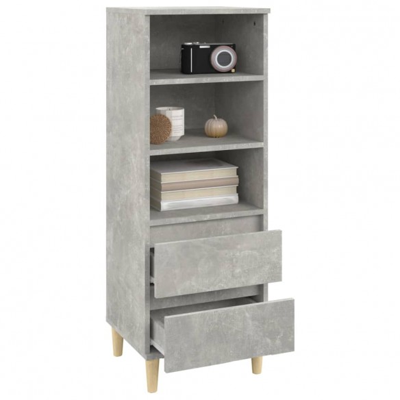 Buffet haut Gris béton 40x36x110 cm Bois d'ingénierie