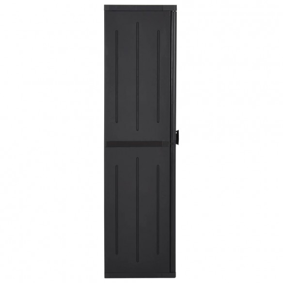 Armoire de rangement de jardin Noir 65x45x172 cm PP Rotin