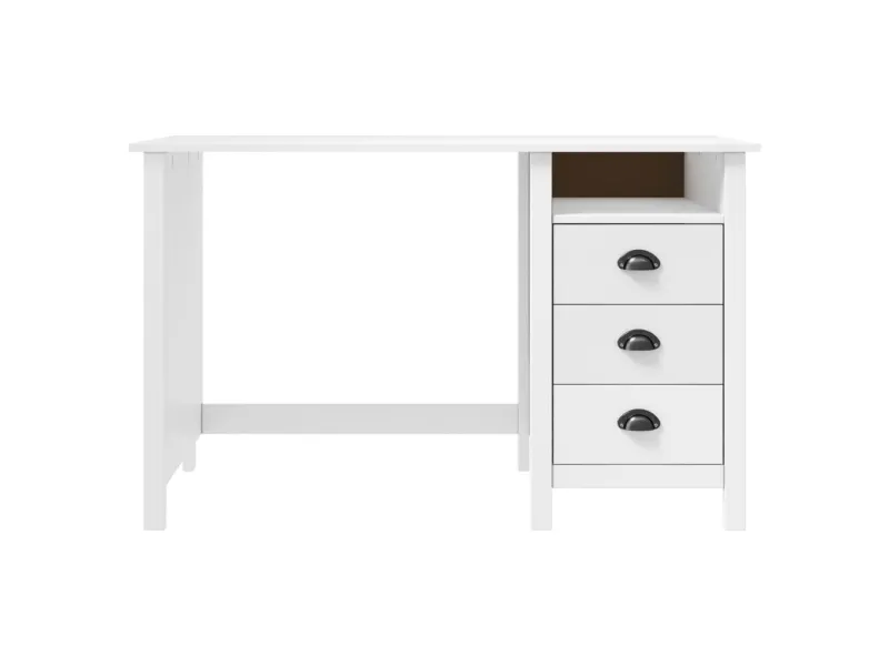 Bureau Hill avec 3 tiroirs 120x50x74 cm Bois pin massif