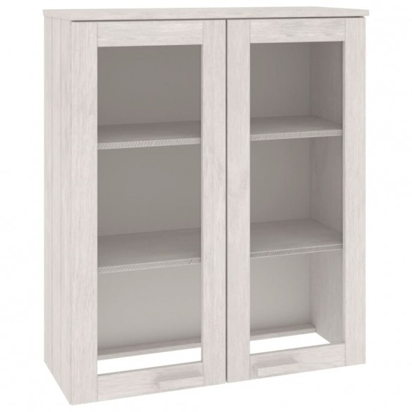 Dessus de buffet HAMAR Blanc 85x35x100 cm Bois de pin massif