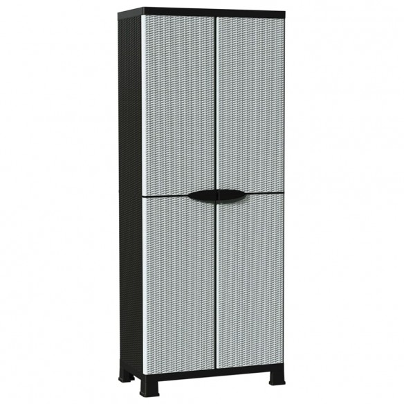 Armoire en plastique 68x39x171,5 cm Design de rotin