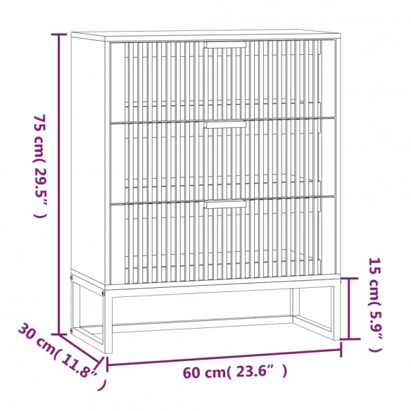 Buffet 60x30x75 cm bois d'ingénierie