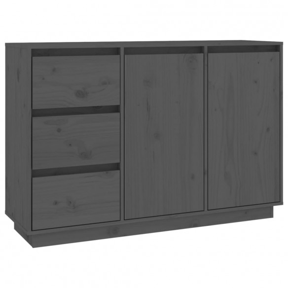 Buffet Gris 111x34x75 cm Bois massif de pin