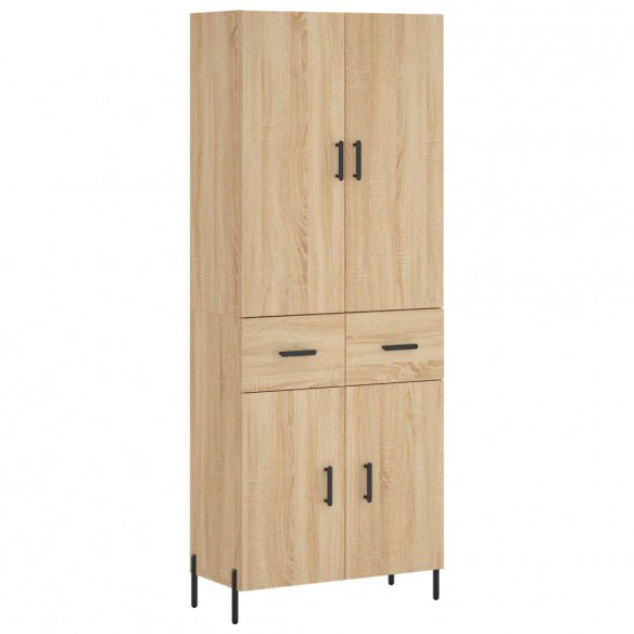 Buffet haut Chêne sonoma 69,5x34x180 cm Bois d'ingénierie